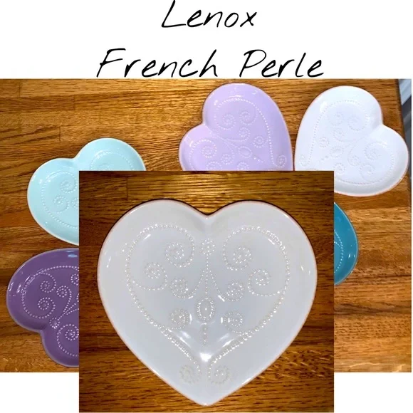 Lenox French Perle Heart Dish Ivory